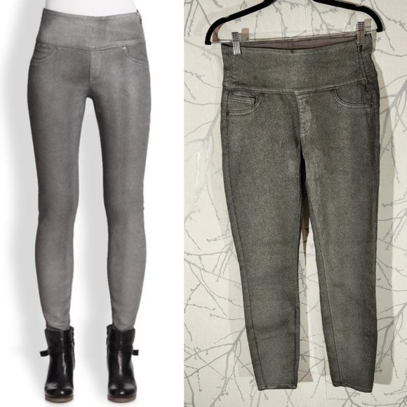 Spanx NWT Gray Pewter High Rise Pull On Denim Solace Leggings - Picture 1 of 5